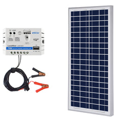 ACOPOWER 35W 12V Solar Charger Kit, 5A Charge Controller with Alligator Clips - acopower